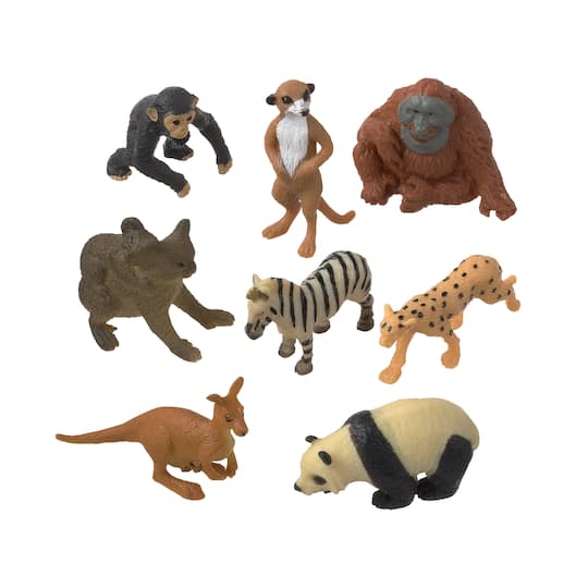 VOSSOT Lot de 9 pièces figurines d'animaux - Set de figurines d'animaux safari, mini animaux de la forêt et de la ferme, figurines d'animaux en vinyle plastique pour enfants VOSSOT Lot de 9 pièces figurines d'animaux - Set de figurines d'animaux safari, mini animaux de la forêt et de la ferme, figurines d'animaux en vinyle plastique pour enfants